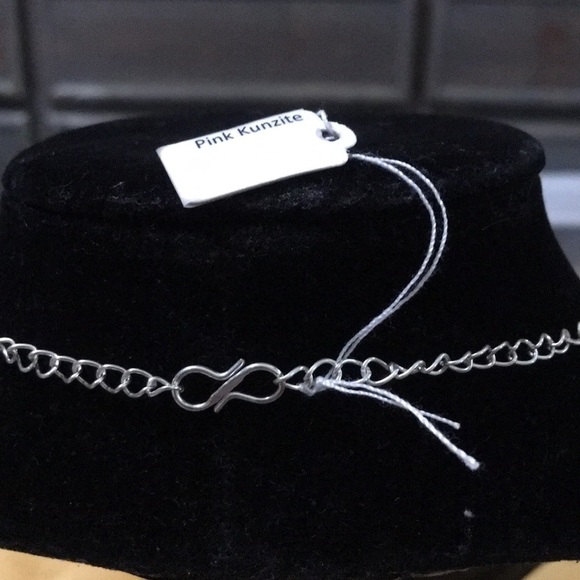 PINK Kunzite Sterling Silver Necklace - Picture 3 of 7